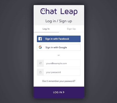 Chat Leap Sign in